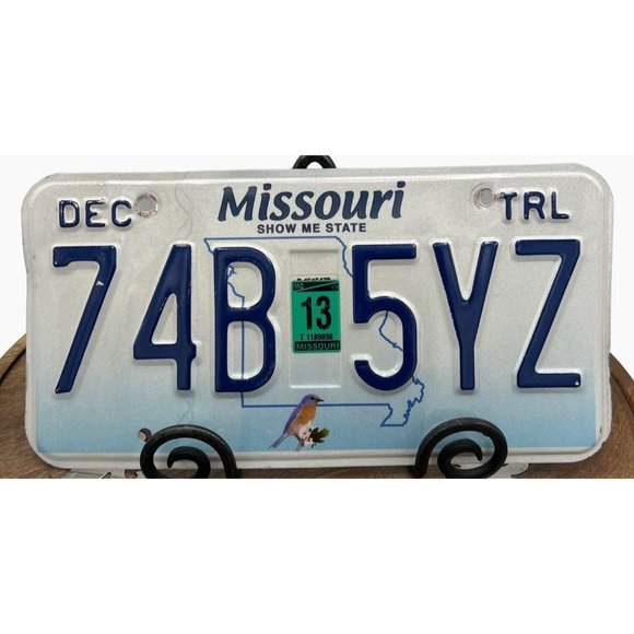License Plate Missouri Show Me State 74B 5YZ 2013 - Picture 1 of 5